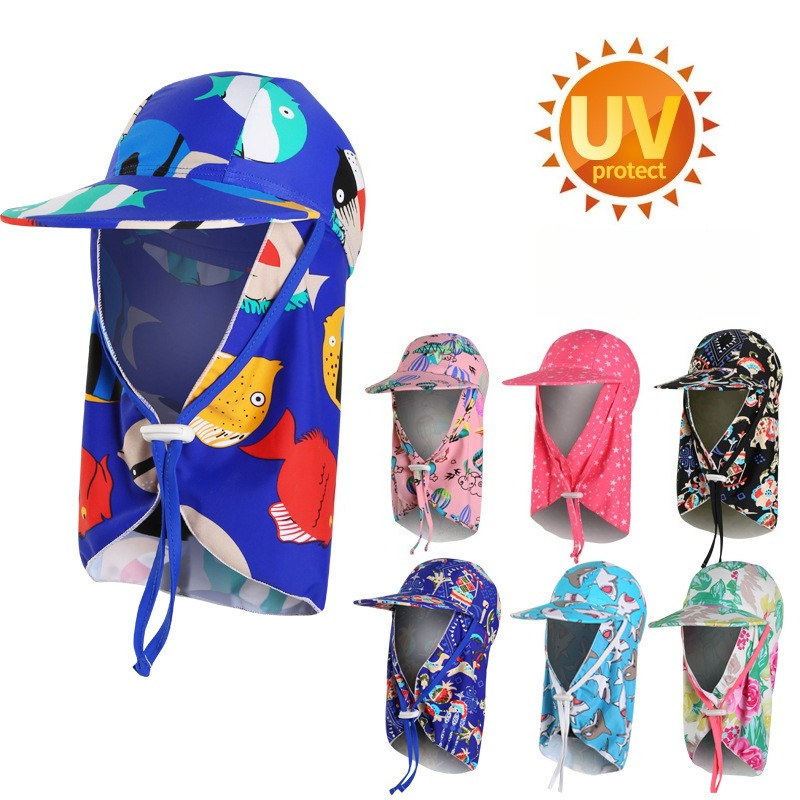 Sun Hat Wide Brim - Sonnenschutz-Schwimmhut für Kinder, breite Krempe, UV-Sonnenhut