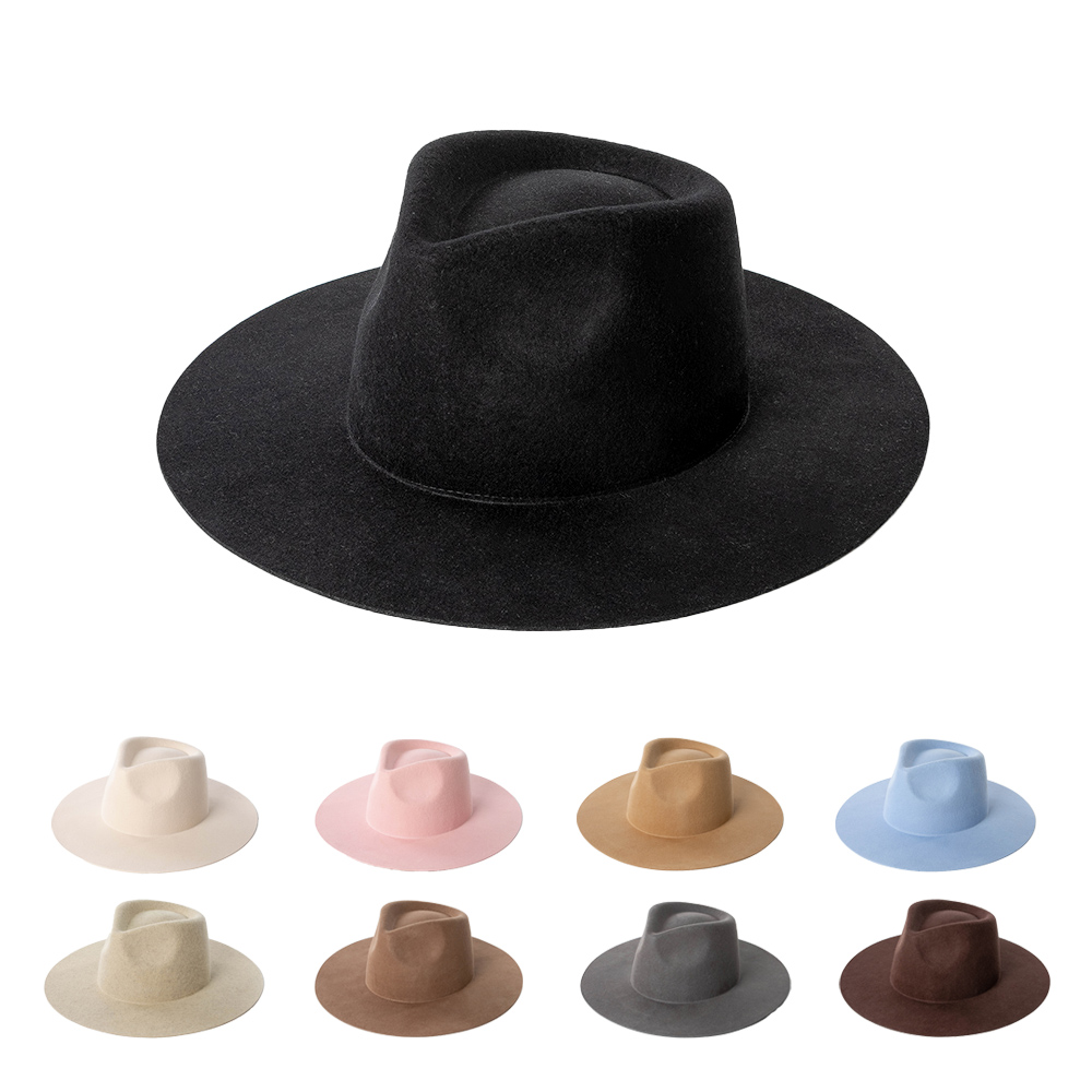 Fedora Hat Wool - Fedora-Hut aus 100 % Wollfilz, breite