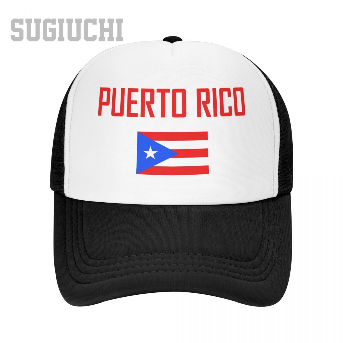 Trucker Cap Mesh - Unisex Mesh-Kappe mit PUERTO RICO Flagge