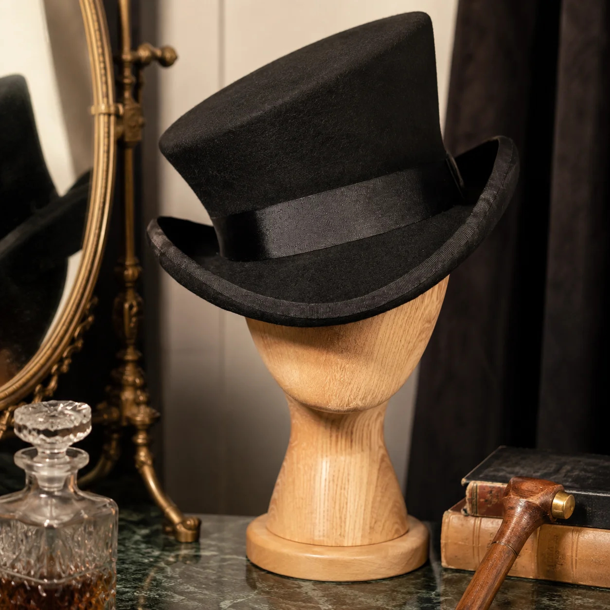 Wollfilz-Zylinderhut mit blaue – Fedora Hat Wool Bewertung und Preis