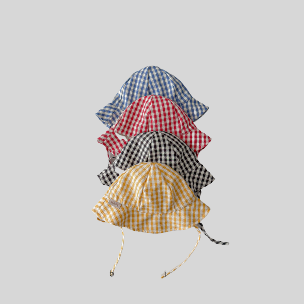 Ins Stil Plaid Baby Eimer Hut  – Sun Hat Wide Brim Bewertung und Preis